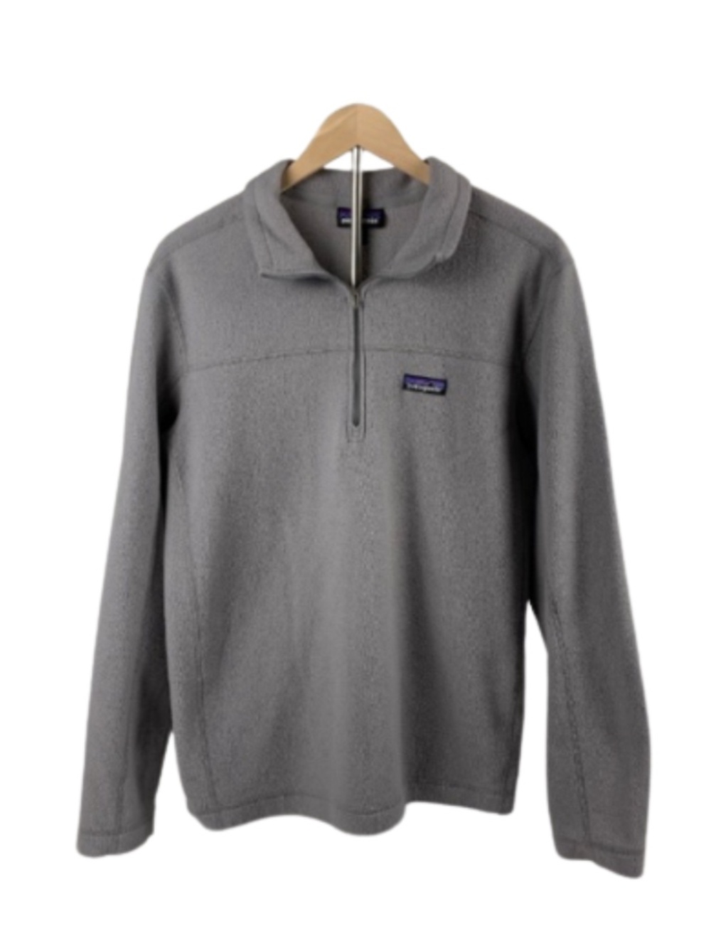 Patagonia Casual Sweater Fleece Grey Pullover 1/4 Zip Men's M Athleisure